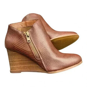 Brown Wedge Ankle Boots